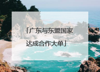 广东与东盟国家达成合作大单