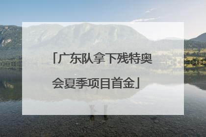 广东队拿下残特奥会夏季项目首金