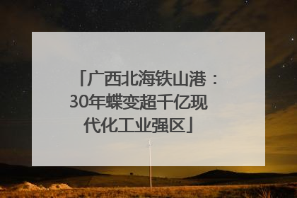广西北海铁山港：30年蝶变超千亿现代化工业强区