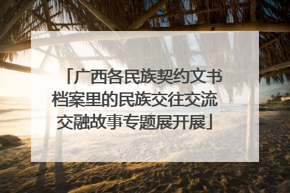 广西各民族契约文书档案里的民族交往交流交融故事专题展开展
