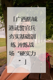 广西防城港武警官兵夯实基础训练 淬炼战场“硬实力”