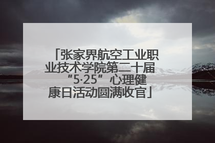 张家界航空工业职业技术学院第二十届“5·25”心理健康日活动圆满收官