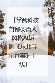 掌阅科技首部类真人风格AI短剧《东北寻宝往事》上线