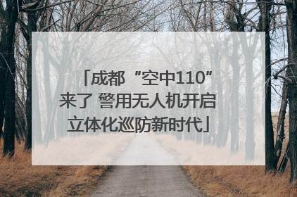 成都“空中110”来了 警用无人机开启立体化巡防新时代
