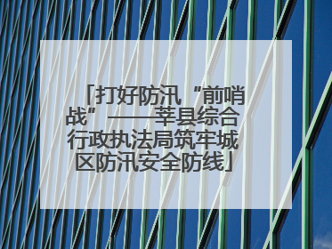 打好防汛“前哨战”——莘县综合行政执法局筑牢城区防汛安全防线
