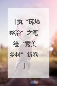 执“环境整治”之笔 绘“秀美乡村”新卷