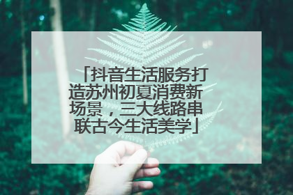 抖音生活服务打造苏州初夏消费新场景，三大线路串联古今生活美学