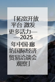 拓宽开放平台 激发更多活力——2025年中国·廊坊国际经济贸易洽谈会观察
