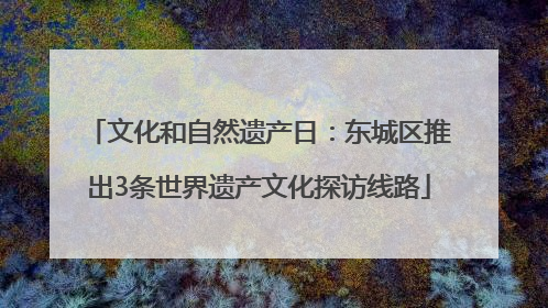 文化和自然遗产日：东城区推出3条世界遗产文化探访线路