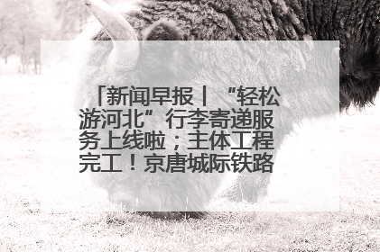 新闻早报丨“轻松游河北”行李寄递服务上线啦；主体工程完工！京唐城际铁路最新进展 >>