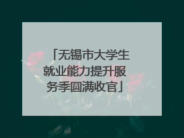 无锡市大学生就业能力提升服务季圆满收官