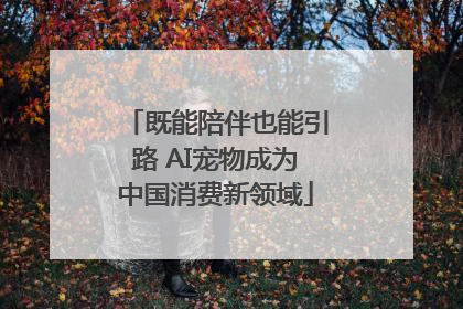 既能陪伴也能引路 AI宠物成为中国消费新领域