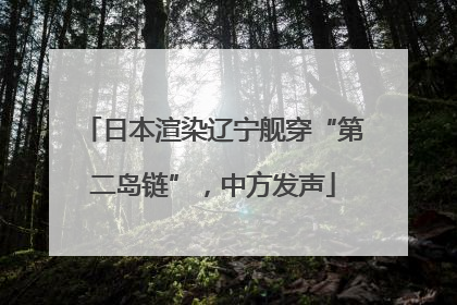 日本渲染辽宁舰穿“第二岛链”，中方发声