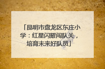 昆明市盘龙区东庄小学：红星闪耀闯队关，培育未来好队员