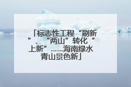 标志性工程“刷新”、“两山”转化“上新”……海南绿水青山景色新