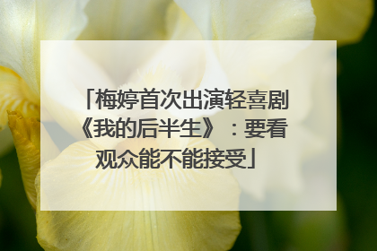 梅婷首次出演轻喜剧《我的后半生》：要看观众能不能接受