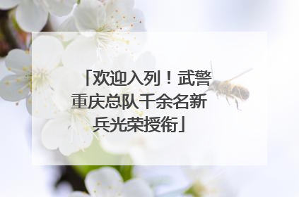 欢迎入列！武警重庆总队千余名新兵光荣授衔