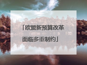 欧盟新预算改革面临多重制约