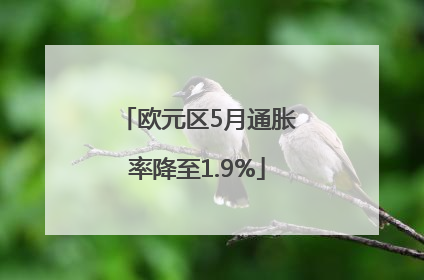 欧元区5月通胀率降至1.9%