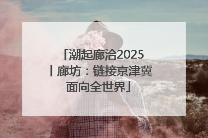 潮起廊洽2025丨廊坊：链接京津冀 面向全世界