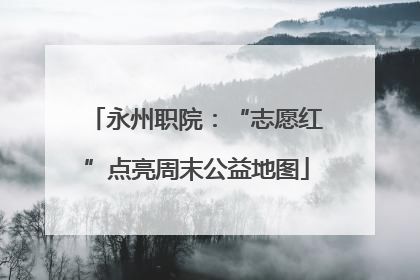 永州职院：“志愿红”点亮周末公益地图