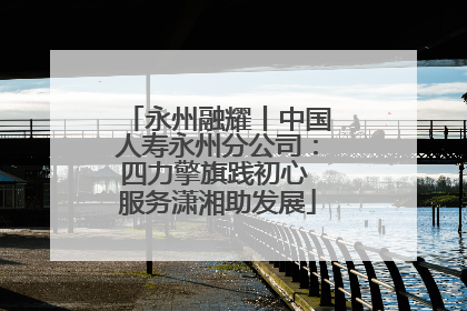 永州融耀丨中国人寿永州分公司：四力擎旗践初心 服务潇湘助发展
