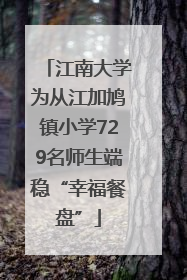 江南大学为从江加鸠镇小学729名师生端稳“幸福餐盘”
