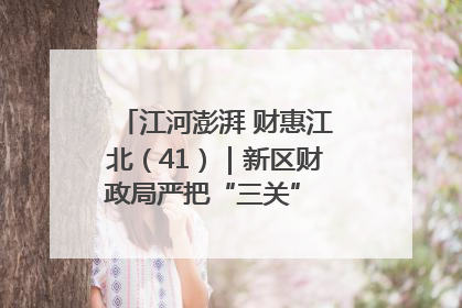 江河澎湃 财惠江北（41）｜新区财政局严把“三关” 绘就“良田美景”