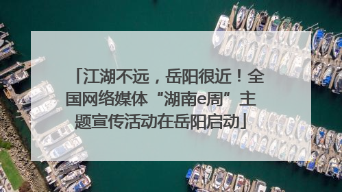 江湖不远，岳阳很近！全国网络媒体“湖南e周”主题宣传活动在岳阳启动