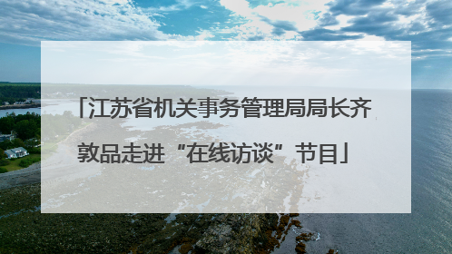 江苏省机关事务管理局局长齐敦品走进“在线访谈”节目