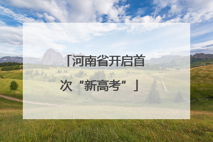 河南省开启首次“新高考”