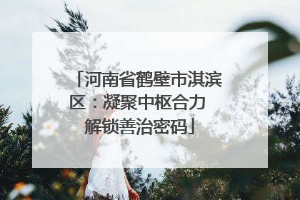 河南省鹤壁市淇滨区：凝聚中枢合力 解锁善治密码