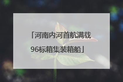 河南内河首航满载96标箱集装箱船