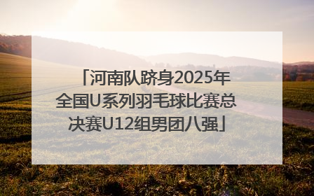 河南队跻身2025年全国U系列羽毛球比赛总决赛U12组男团八强