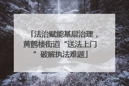 法治赋能基层治理，黄鹤楼街道“送法上门”破解执法难题