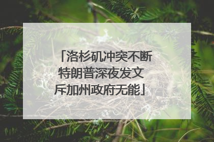 洛杉矶冲突不断 特朗普深夜发文斥加州政府无能