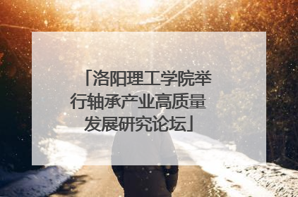 洛阳理工学院举行轴承产业高质量发展研究论坛