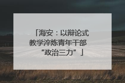 海安：以辩论式教学淬炼青年干部“政治三力”