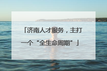 济南人才服务,主打一个“全生命周期”