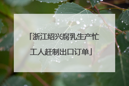 浙江绍兴腐乳生产忙 工人赶制出口订单