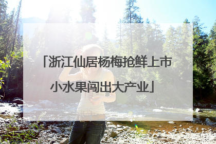 浙江仙居杨梅抢鲜上市 小水果闯出大产业