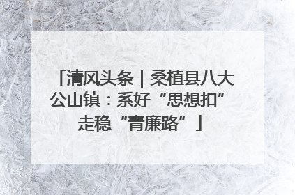 清风头条｜桑植县八大公山镇：系好“思想扣” 走稳“青廉路”