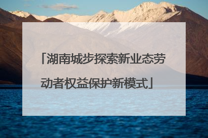 湖南城步探索新业态劳动者权益保护新模式