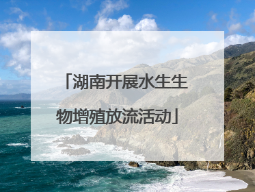 湖南开展水生生物增殖放流活动
