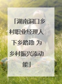 湖南洞口乡村职业经理人下乡踏勘 为乡村振兴添动能