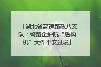 湖北省高速路政八支队：警路企护航“盾构机”大件平安过境