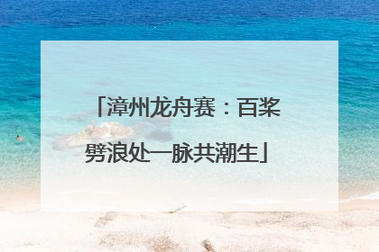 漳州龙舟赛：百桨劈浪处一脉共潮生