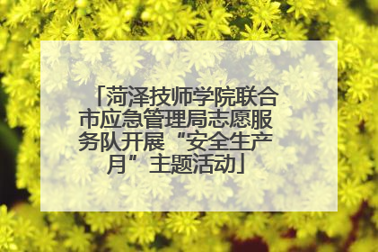 菏泽技师学院联合市应急管理局志愿服务队开展“安全生产月”主题活动