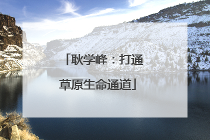 耿学峰：打通草原生命通道
