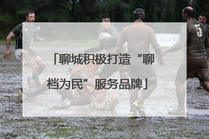 聊城积极打造“聊档为民”服务品牌